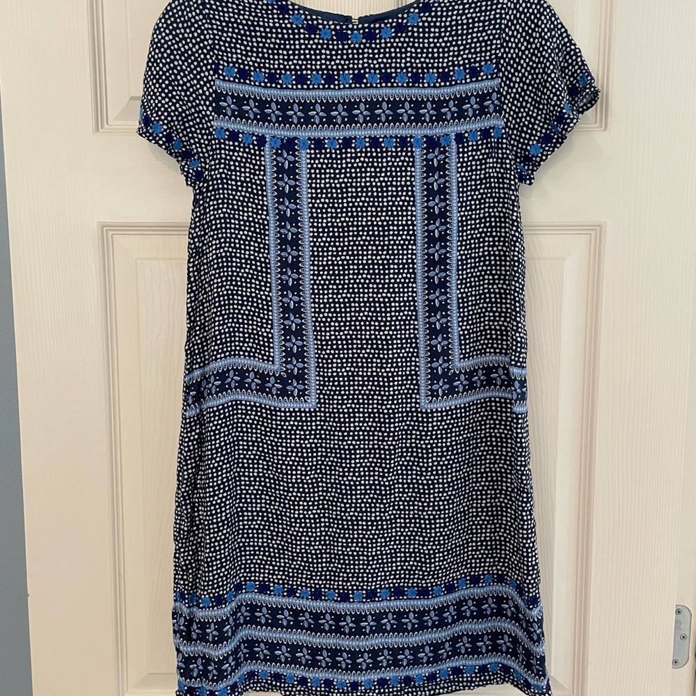 Vineyard Vines Navy and Blue Mini Dress